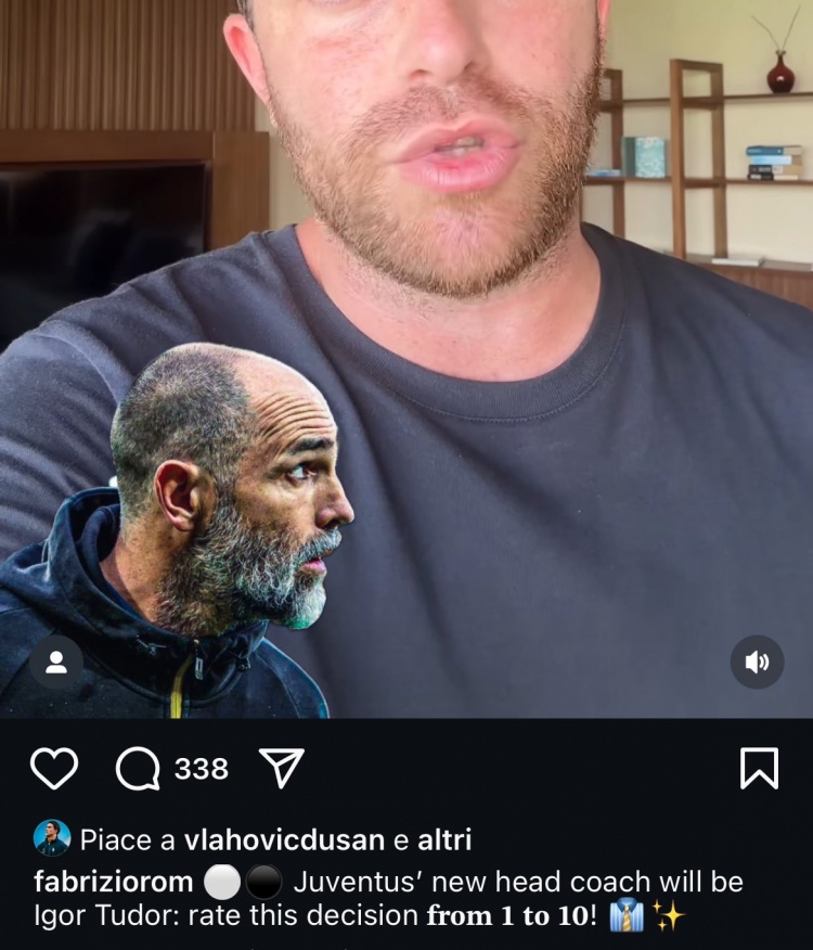手滑还是？弗拉霍维奇点赞罗马诺确认尤文换帅的动态，随后取消