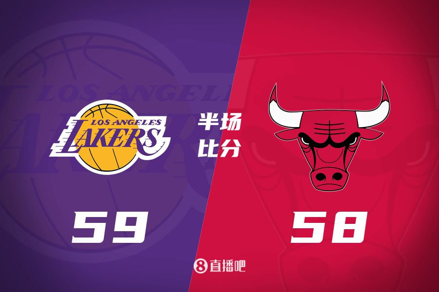 文森特压哨三分&詹姆斯10+5+7！湖人半场反超公牛1分