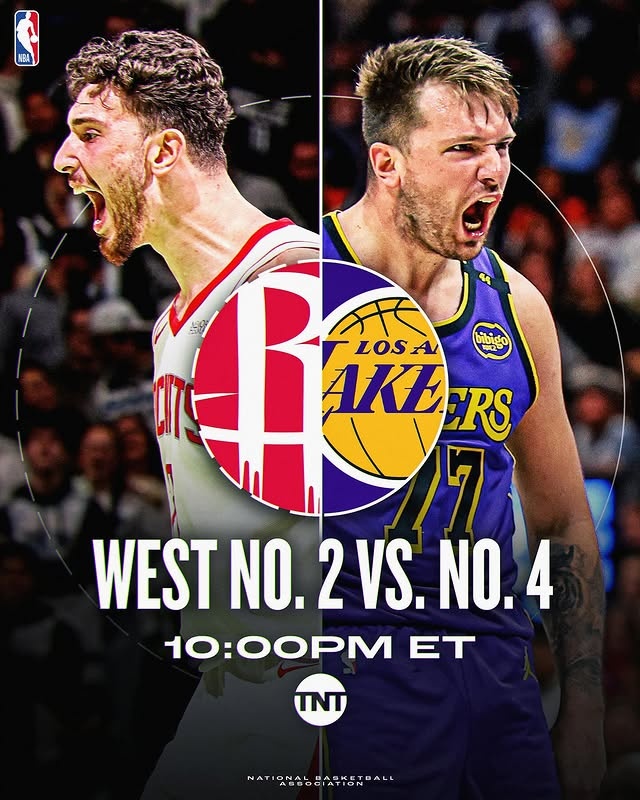 狂野西部焦点大战！NBA官方发布火湖大战海报：申京VS东契奇